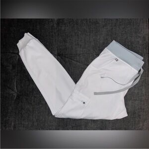 FIGS OPTIC WHITE JOGGERS
